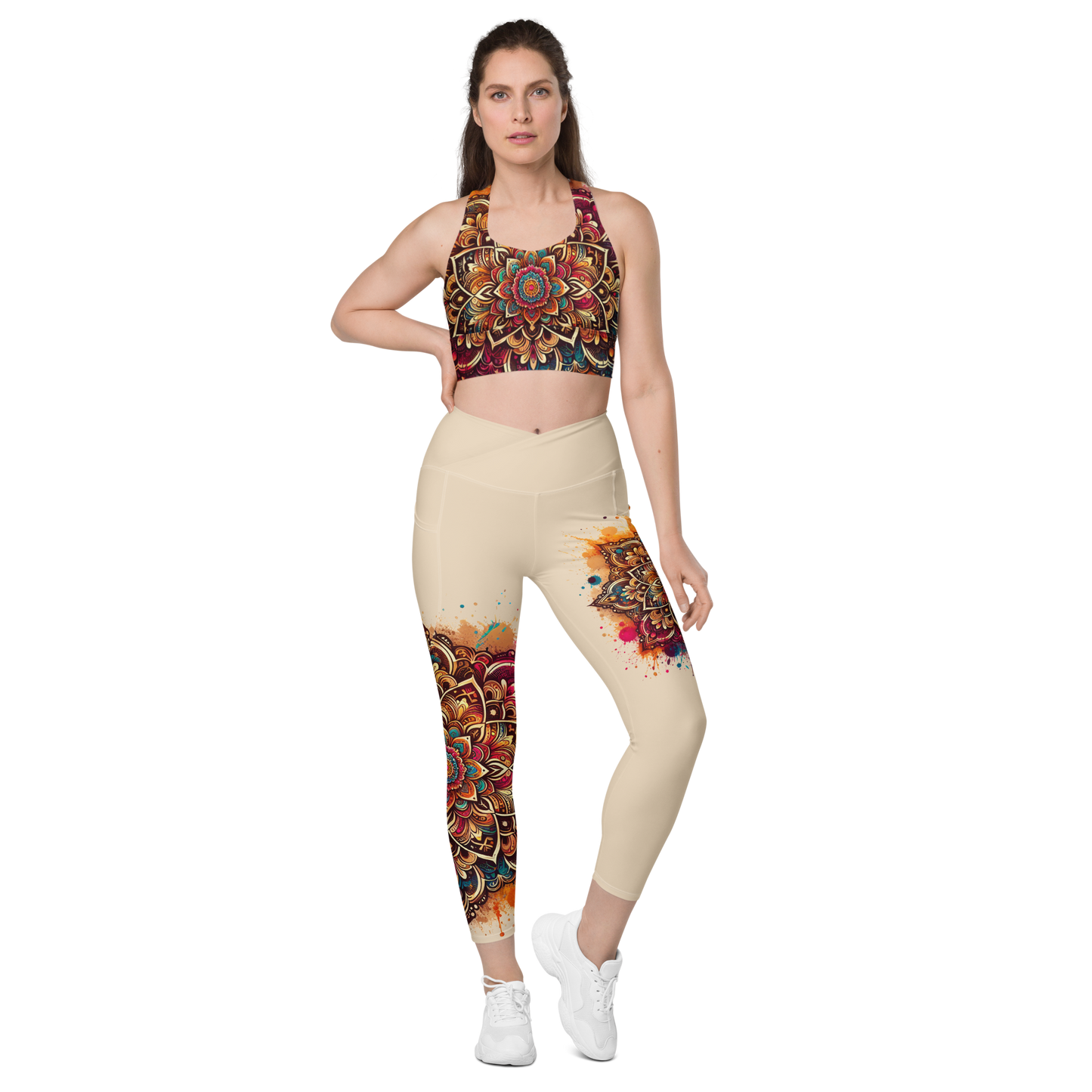 Colorful Mandala Leggings with Pockets