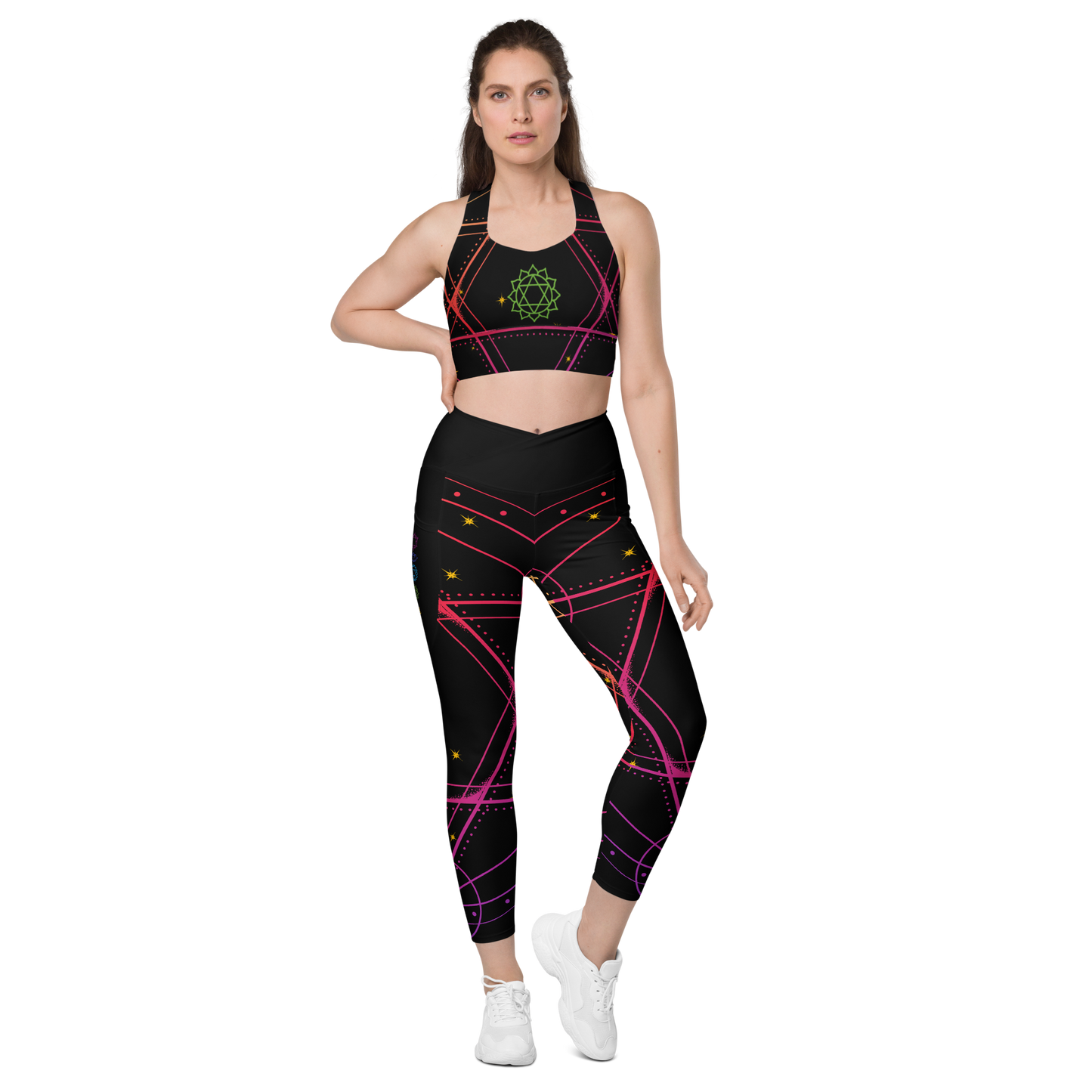 Cosmic Chakra Flow Leggings with Pockets